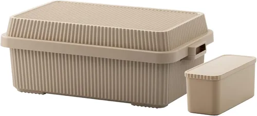 Vista 13 de LIKE-IT STC-02S Caja de almacenamiento, contenedor apilable, 29.7 gal (83 L) con caja interna, estuche de almacenamiento, al aire libre, camping