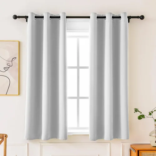Vista 31 de Pickluc - Paneles de cortinas opacas con ojales, cortinas para bloquear la luz para el dormitorio, aisladas térmicamente, reducción de ruido