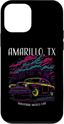 Vista 12 de iPhone 15 Amarillo TX Industrial Muscle USA Classic Hotrod Car Design Case