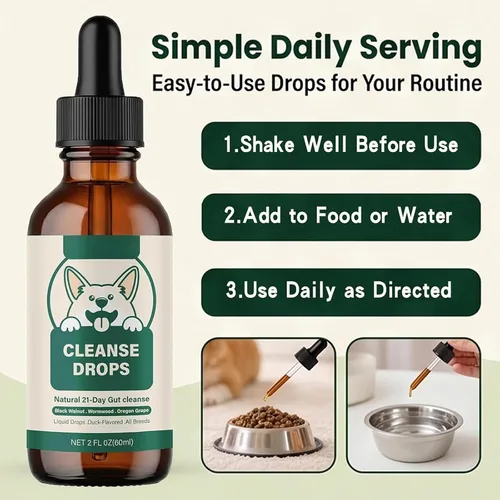 Vista 10 de Gotas de limpieza de parásitos, suplemento de probióticos triples, apoyo que promueve la salud intestinal y digestiva, hierbas naturales para perros