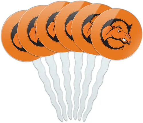 Vista 198 de Abilene Christian - Juego de 6 palillos para cupcakes con logotipo secundario