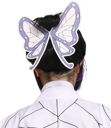 Vista 3 de miccostumes Disfraz de mariposa de anime para mujer, kimono, uniforme de equipo, conjunto completo
