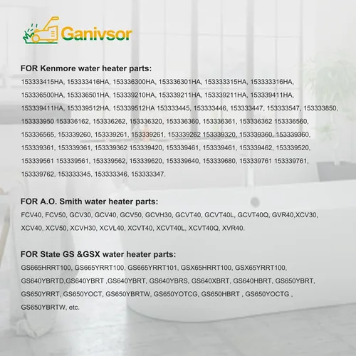 Vista 6 de Ganivsor 9003542 Conjunto piloto de gas natural, para calentador de agua 9003542 190 grados C Piloto Asamblea - Compatible con Kenmore, A.O.Smith
