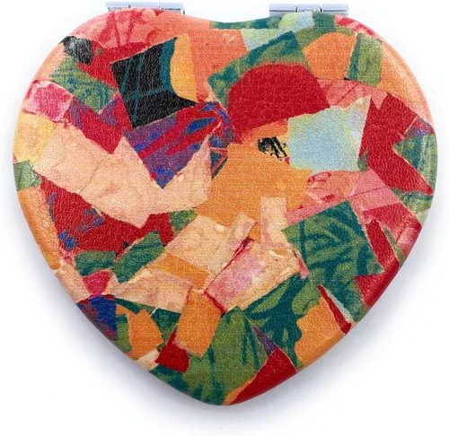 Vista 25 de Bonito espejo compacto de mano para niñas, espejo plegable para monederos, pequeño espejo de maquillaje, tamaño de bolsillo, espejo cosmético