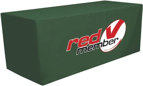 Vista 5 de Mantel y camino de mesa con logotipo personalizado UV Center, mantel ajustable personalizado con diseño, imagen y texto, se adapta a mesas de 4, 6