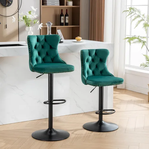 Vista 14 de Sillas para Barra de Cocina, Bancos para Barra de Cocina, juego de 2 sillas giratorias de bar de cocina con respaldo, para el hogar pub e isla Beige