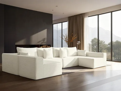 Vista 20 de Sofá modular de gran tamaño de 108 pulgadas, cómodo sofá deshuesado en forma de U para sala de estar, asientos extra profundos, sin montaje, sofá