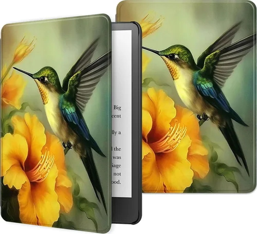 Vista 97 de Funda para Kindle básico de 6 pulgadas (11.ª generación), múltiples ángulos, piel sintética, delgada, con función de encendido y apagado automático