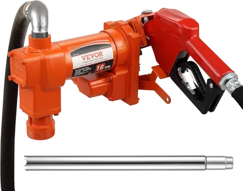 Vista 13 de VEVOR Bomba de transferencia de combustible, 12 V CC 20 GPM 1/4 HP, bomba extractora de gasolina con boquilla automática, manguera de descarga