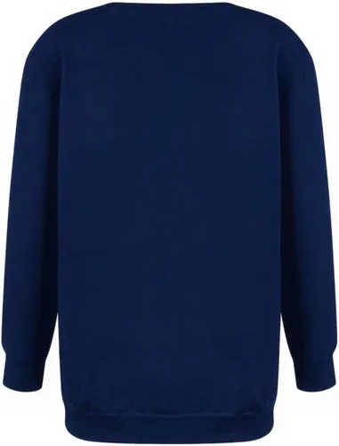 Vista 3 de Sudaderas para mujer, cuello redondo, manga larga, suave, ajuste holgado, ropa de primavera y otoño 2026, S-2XL