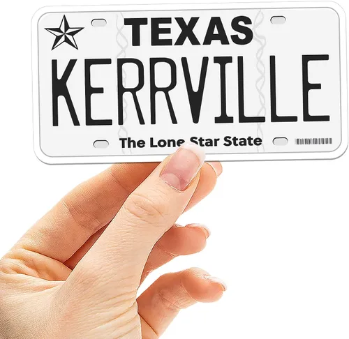 Vista 60 de Calcomanía para placa de matrícula de Texas, elige entre más de 50 ciudades de TX, calcomanía para parachoques de Texas para automóvil, calcomanías