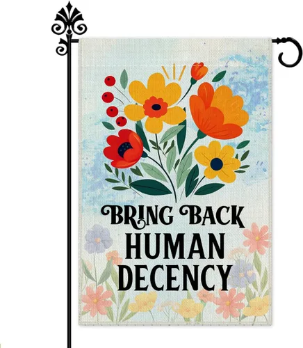 Vista 7 de Hafhue Human Kind Be Both Welcome Bandera de Jardín para Patio Exterior Decoraciones de Granja, Bandera Be Kind Regalo para Familias Amigos, Bandera