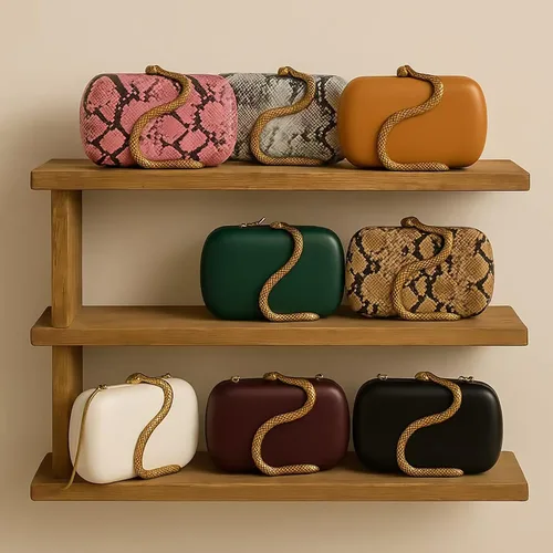 Vista 7 de Bolso de mano de piel sintética desmontable con cadena cruzada, bolso de noche, bolso de mano para mujer, formal, boda, fiesta, baile de graduación