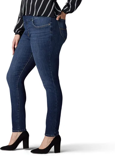 Vista 4 de Lee Women's Plus Size Sculpting Slim Fit Skinny Leg Pull on Jean