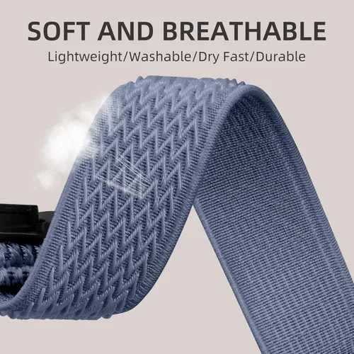 Vista 3 de Maledan Compatible con Fitbit Charge 5 bandas/Fitbit Charge 6 bandas hombres mujeres, correa de repuesto de nailon elástico suave ajustable