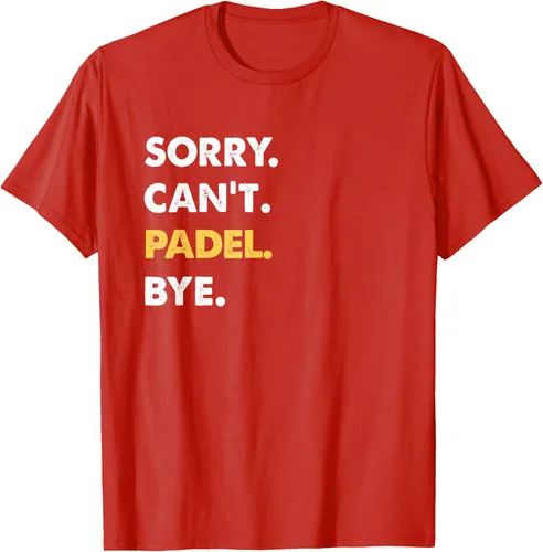 Vista 85 de Sorry Can't Padel Bye Funny Camiseta de Padel, Negro