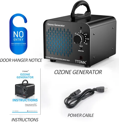 Vista 6 de Generador de ozono 98,000 mg/h, eliminación de olores de máquina de ozono comercial, máquina de ozono de alta capacidad, generador de ozono
