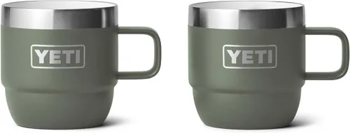 Vista 17 de YETI Rambler - Taza apilable de 6 oz, de acero inoxidable, aislada al vacío para espresso/café, paquete de 2 Verde mar