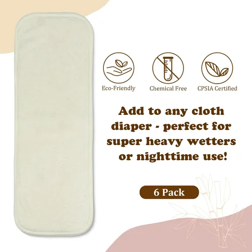 Vista 6 de Mama Koala 3.0 Pañales de tela para bebé con 6 inserciones, con 6 inserciones de algodón de cáñamo Bboo de 6 capas