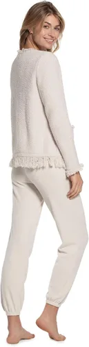 Vista 5 de Barefoot Dreams CozyChic - Chaqueta con flecos para mujer, chaqueta de manga larga, chaqueta abierta