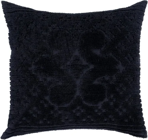 Vista 44 de Better Trends Colección Ashton - Colchas de chenilla con mechones, tamaño individual, color negro, 100% algodón, diseño de medallón de chenilla