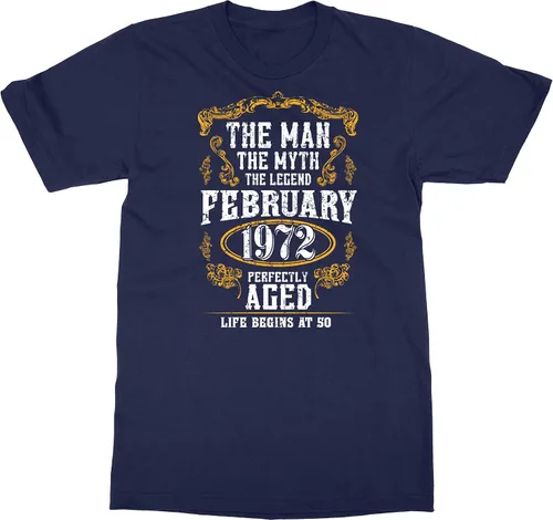 Vista 11 de Camiseta unisex con texto en inglés "Man Myth 50th Birthday" de febrero de 1972