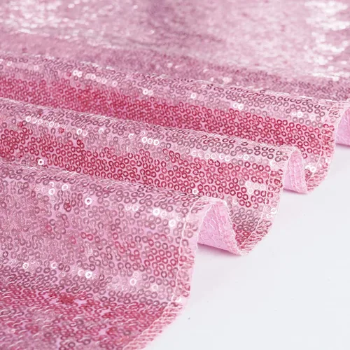 Vista 7 de Poise3EHome Mantel de lentejuelas rosa fucsia, mantel redondo brillante de 120 pulgadas, mantel de lentejuelas y tela de satén para fiestas, bodas