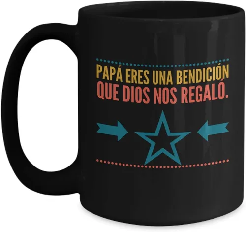Vista 3 de Regalo para Papa Taza de Cafe Padre Vaso, taza café divertidas, tazas personalizadas, taza de café inspiradoras, taza con mensajes positivos.
