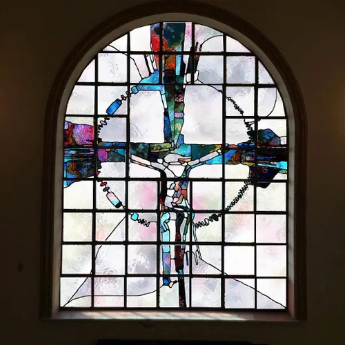 Vista 6 de Película de privacidad para ventana de iglesia de Jesús, vidrieras esmeriladas, calcomanías decorativas para ventanas, bloqueo UV, control de calor