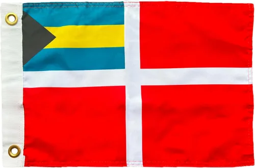 Vista 9 de SYII Bandera estadounidense de 12 x 18 pulgadas, bordado de 50 estrellas, enseña náutica, banderas de barco de Estados Unidos con 2 ojales de latón