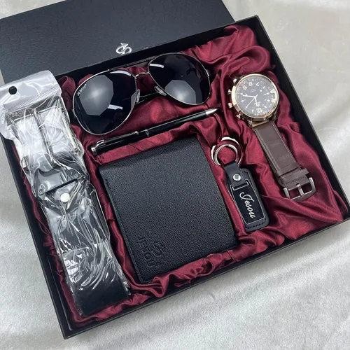 Vista 8 de Caja de regalo para hombre, juego de cesta de cumpleaños, Negro Marrón, Caja de regalo