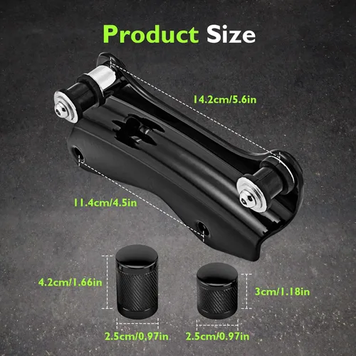 Vista 6 de Kit de hardware de acoplamiento de 4 puntos Mofun con estrías de cortes biselados, cubiertas de hardware de acoplamiento compatibles con Harley