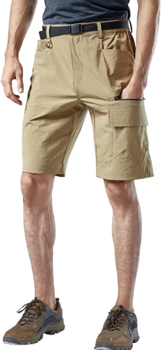 Vista 7 de Tuliqiong Pantalones cortos elásticos de secado rápido de verano para hombre