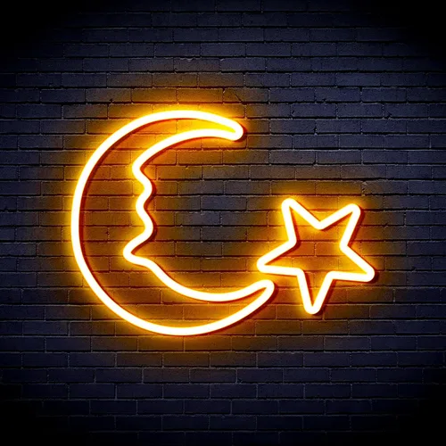Vista 33 de ADVPRO Moon and Star Flex Silicone LED Neon Sign - Azul - st16s33-fnu0009-b