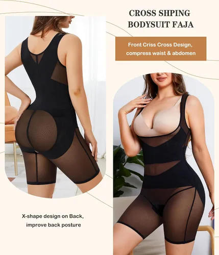 Vista 2 de Irisnaya Faja Faja Shapewear Body con control de abdomen, sin costuras, moldeador de cuerpo de alta cintura, levantador de glúteos, pantalones