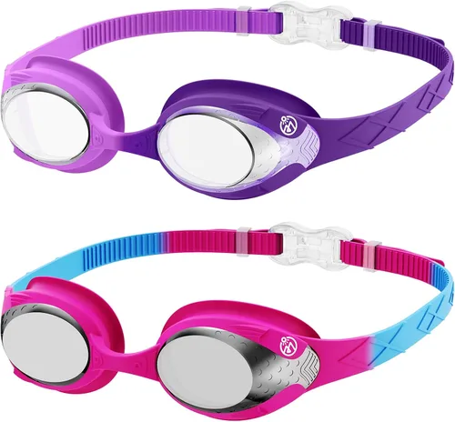 Vista 14 de OutdoorMaster - Gafas de natación de ajuste rápido para niños (2 unidades)