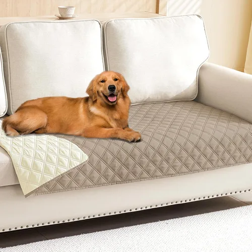 Vista 183 de Smiry Funda Impermeable para Cama de Perro Manta para Mascotas, Manta Suave y Lavable para Perros para Muebles Cama Sofá Sofá Reversible, a Cuadros