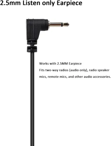 Vista 2 de HYS Receptor/escucha de 0.098 in Auricular TC-617 G Forma Suave Flexible Auricular Auricular Auricular para Radios de Dos Vías, Transceptores