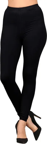 Vista 5 de Lildy - Leggings súper suaves lisas e impresas para mujer, elásticas sin transparencias Rayas negras y rojas/paquete de dos negras