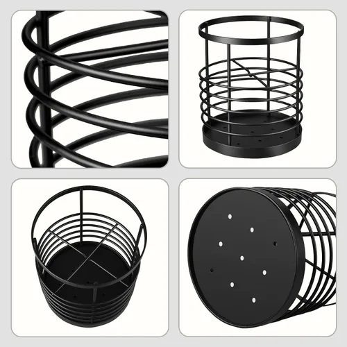 Vista 3 de RedCall Soporte para utensilios para encimera de cocina, soporte de espátula de metal, soporte de utensilios de cocina para cuchara, organizador