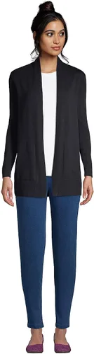 Vista 4 de Lands' End Cárdigan largo abierto de algodón para mujer
