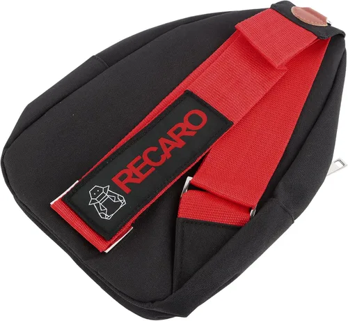 Vista 4 de BRIDE - Mochila cruzada de pecho RECARO con hombro rojo, Negro