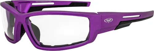 Vista 3 de Global Vision Sly - Gafas de sol acolchadas para mujer, montura metálica morada