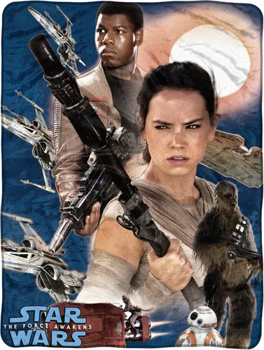 Vista 16 de Star Wars, Disney, The Force Awakens - Manta Micro Raschel, 46 x 60 pulgadas, multicolor Niño llegó