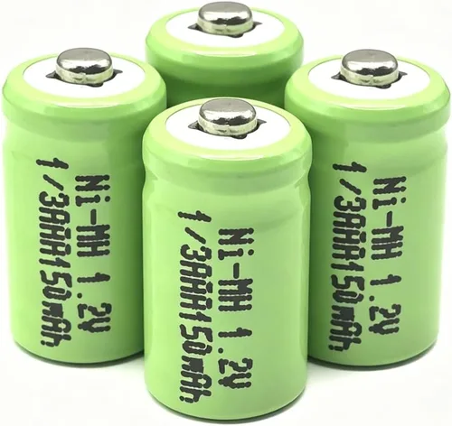 Vista 5 de Areotek Batería recargable de 1/3AAA 150mAh 1.2V para luces solares de jardín al aire libre (1, 1/3AAA)