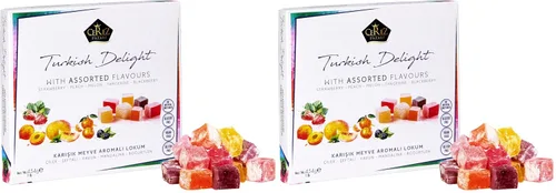 Vista 11 de Cerez Pazari - Delicia turca con sabores de fresa, melocotón, melón, mandarina, mora, Mezcla de sabores, Caja de regalo con aperitivos gourmet