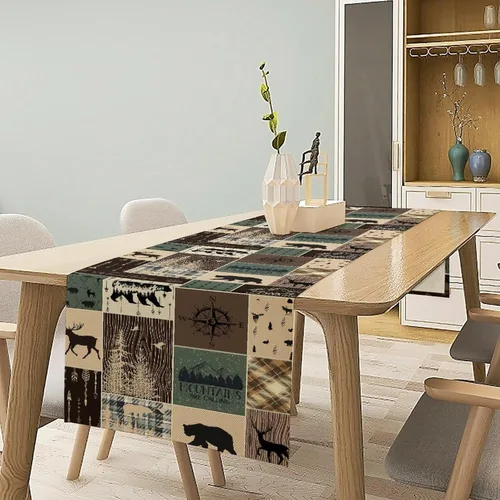 Vista 79 de Camino de mesa étnico del suroeste, navajo tribal nativo americano, bohemio, patrón geométrico azteca, camino de mesa para cocina, mesa de comedor