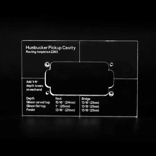 Vista 2 de Musiclily Plantilla de enrutamiento Humbucker de acrílico precisa Pro CNC para cuerpo de guitarra eléctrica Para el cuerpo