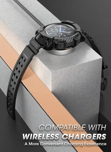 Vista 4 de SUPCASE [Unicorn Beetle Pro] Serie de funda para Galaxy Watch 3 [45mm] lanzamiento 2020, funda protectora resistente con correas