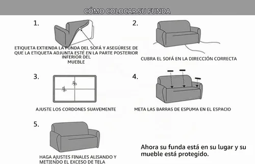 Vista 5 de Funda estampada para sofá, funda elástica para sofá, protector de sofá para sofá de 3 plazas, funda elástica para sofá con 1 funda de almohada